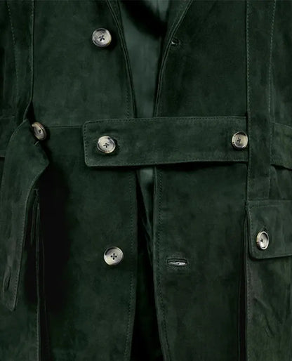 Safari Forest Suede Leather Blazer For Men