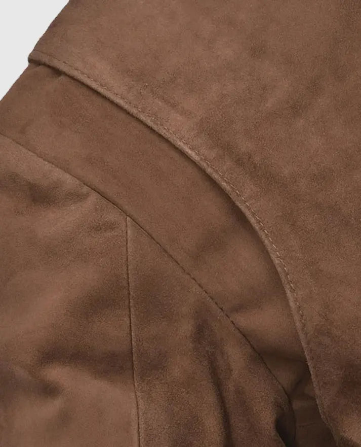 Men's Suede Safari Hickory Leather Blazer