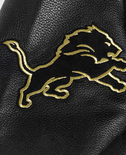 Detroit Lions Full-Zip Black & Gold Varsity Jacket