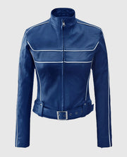 Jennifer Morrison Once Upon a Time Blue Leather Jacket