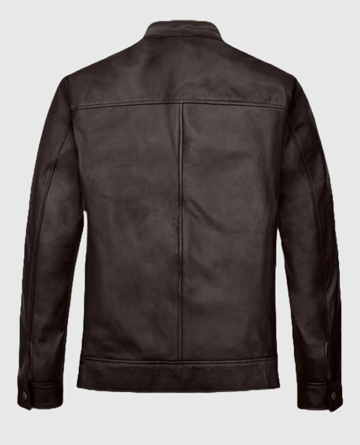 Michael Jordan Brown Leather Jacket