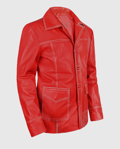 Brad Pitt Fight Club Leather Jacket