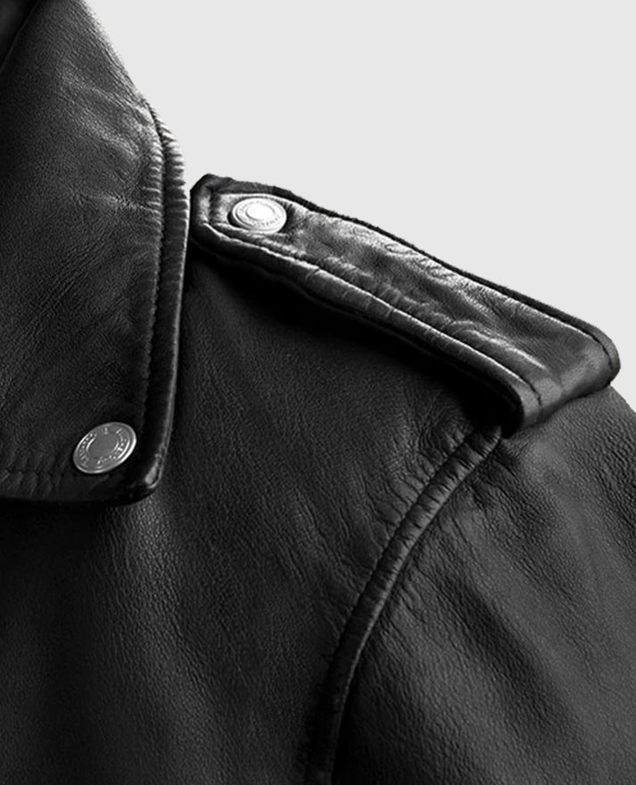 Men's Biker Beast Black Leather Jacket