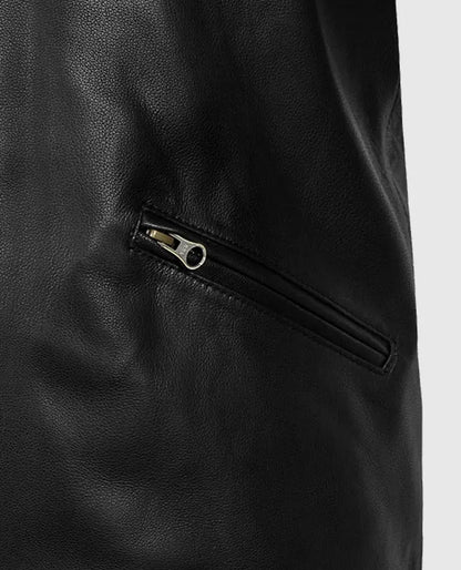 Men's Slim Fit Black Leather Jacket