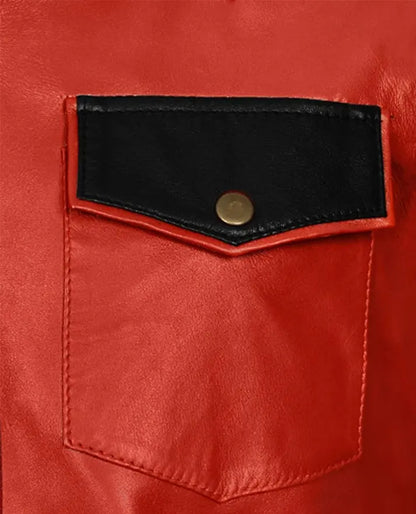 Men's Red Native Leather Jacket