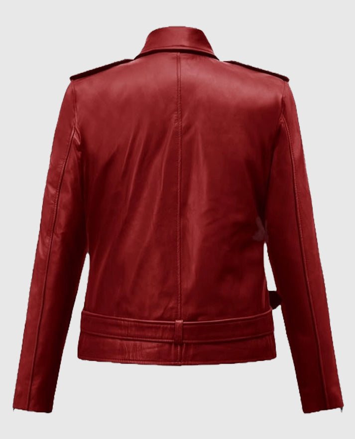 Emilia Clarke Last Christmas Leather Jacket