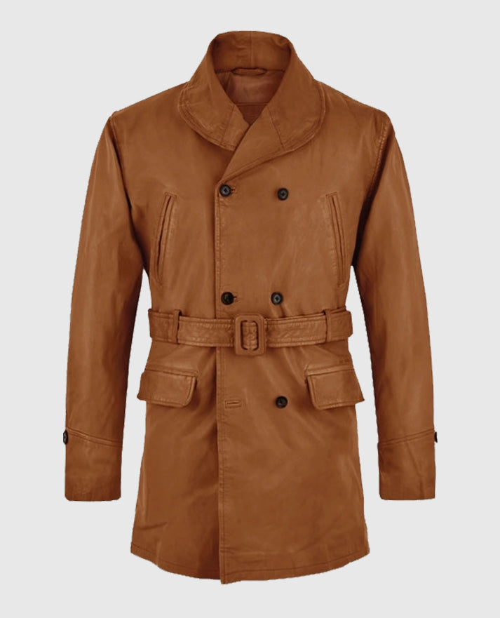 Brad Pitt Legends of the Fall Leather Trench Coat