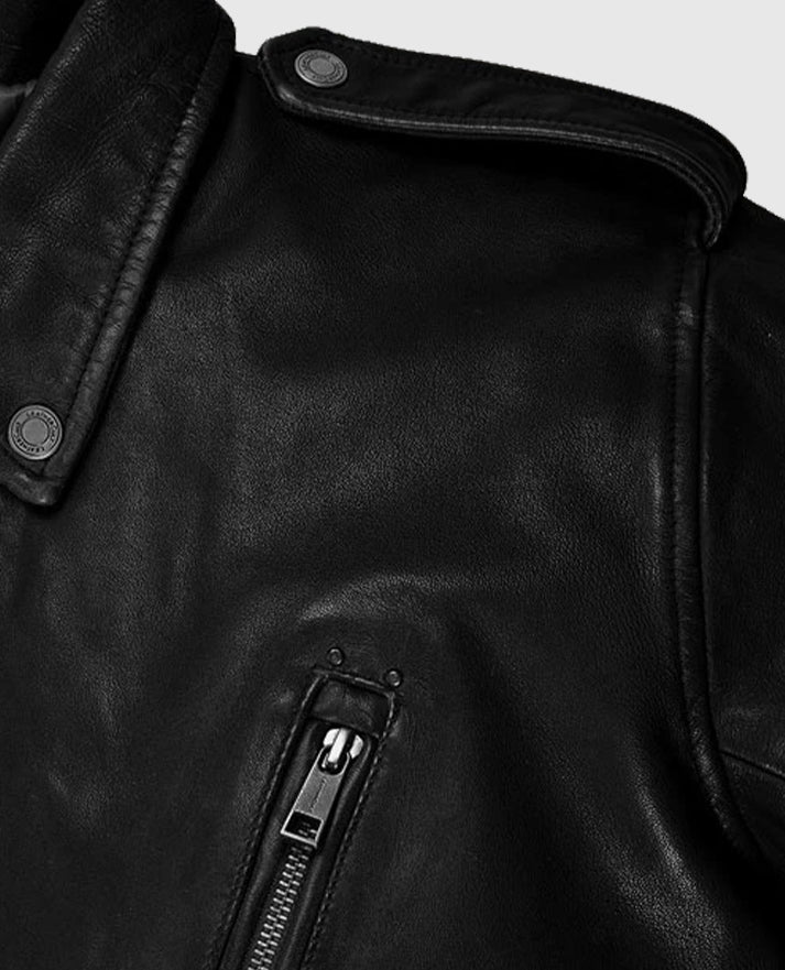 Falcon Black Rider Leather Jacket For Man