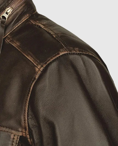 Men's Retro Dark Brown Leather Jacket