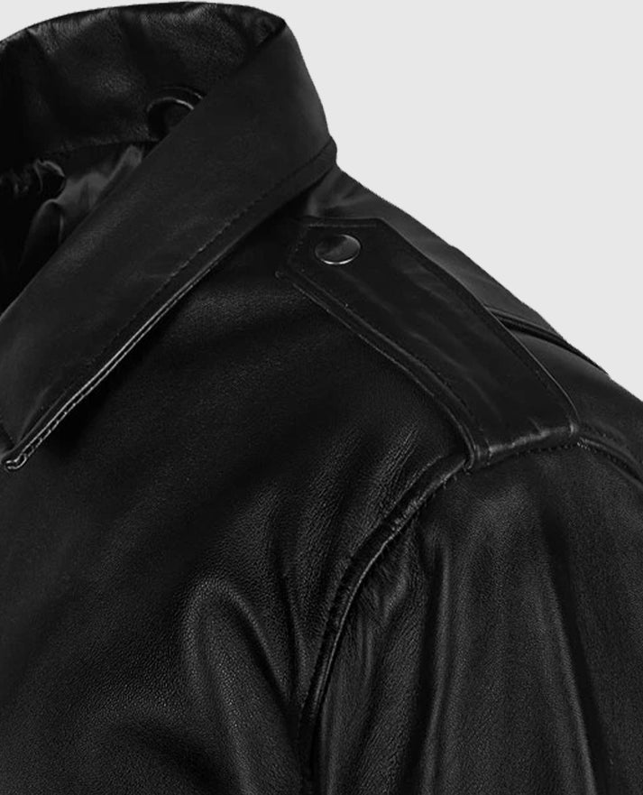 A2 Flight Bomber Leather Jacket For Men