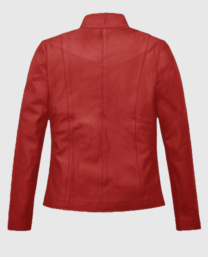 Whitney Houston Red Leather Jacket