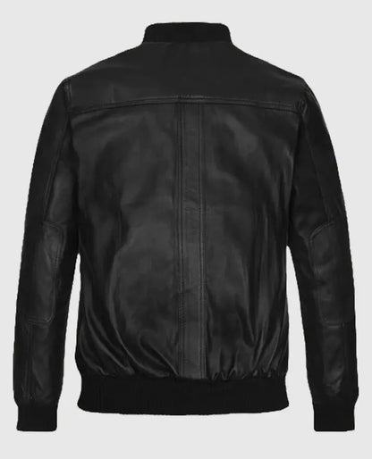 Ryan Reynolds Black Bomber Leather Jacket