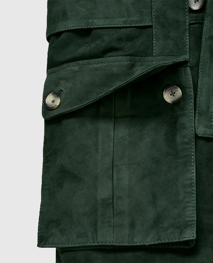 Safari Forest Suede Leather Blazer For Men