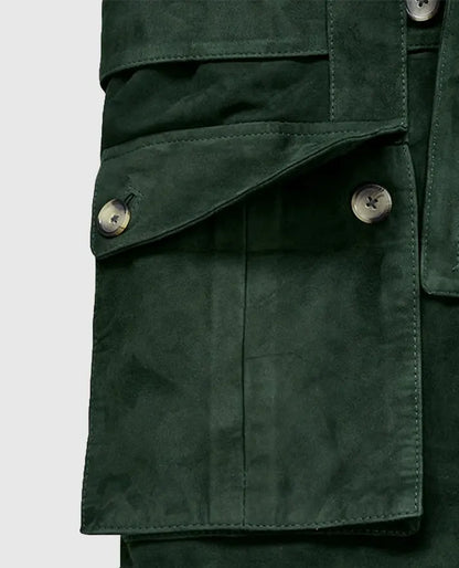 Safari Forest Suede Leather Blazer For Men