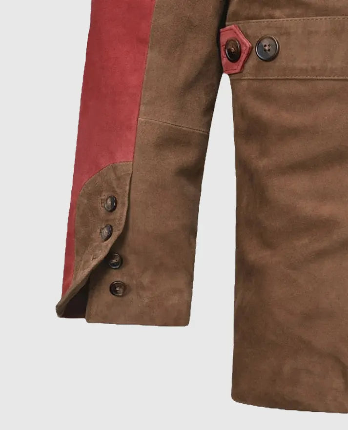 Men's Suede Safari Hickory Leather Blazer