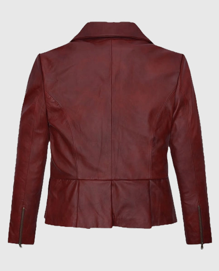 Katherine Heigl  Spanish Red Leather Jacket