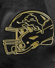 Detroit Lions Full-Zip Black & Gold Varsity Jacket