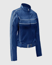 Jennifer Morrison Once Upon a Time Blue Leather Jacket