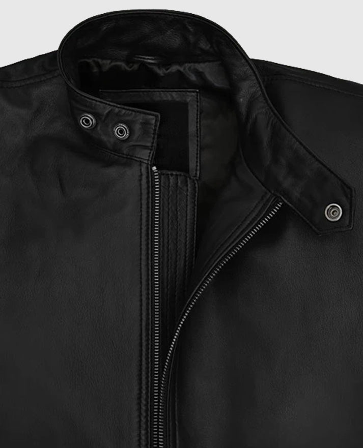 Michael Fassbender Black Leather Jacket