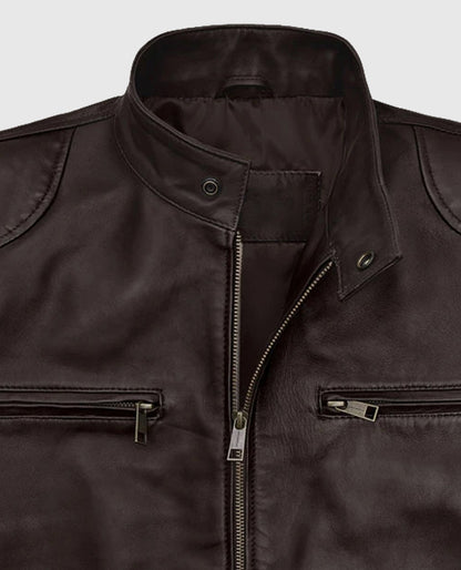 Michael Jordan Brown Leather Jacket