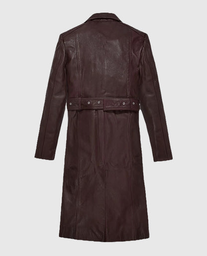 Eiza Gonzalez Leather Trench Coat