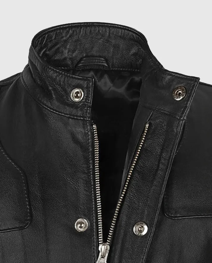 Men's Military Command Leather Jacket