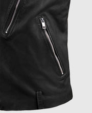 Men's Biker Beast Black Leather Jacket