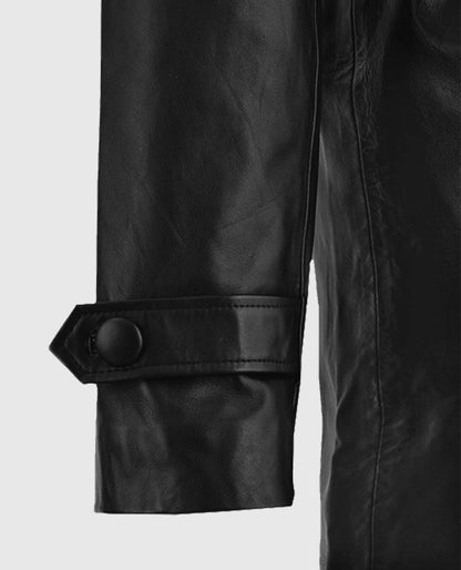 Men's Vintage 1970's Trench Leather Coat