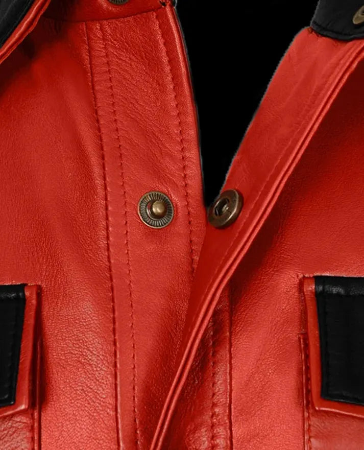 Men's Red Native Leather Jacket