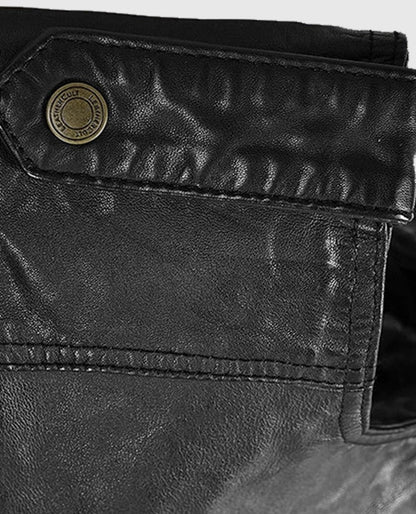 Classic Men's Black Biker Leather Vest