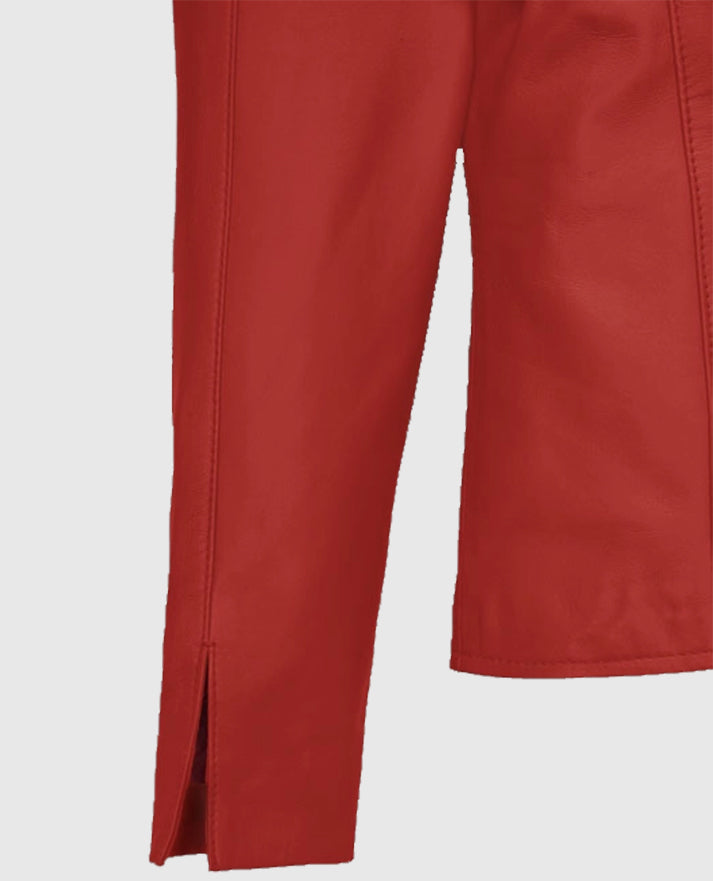 Whitney Houston Red Leather Jacket