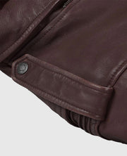 Men's Falcon Rider Burgundy Leather Jacket