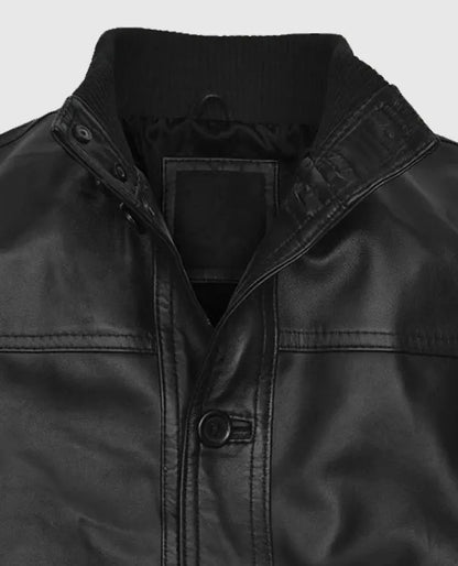 Ryan Reynolds Black Bomber Leather Jacket