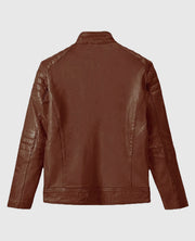 Men's Firefly Moto Tan Leather Jacket