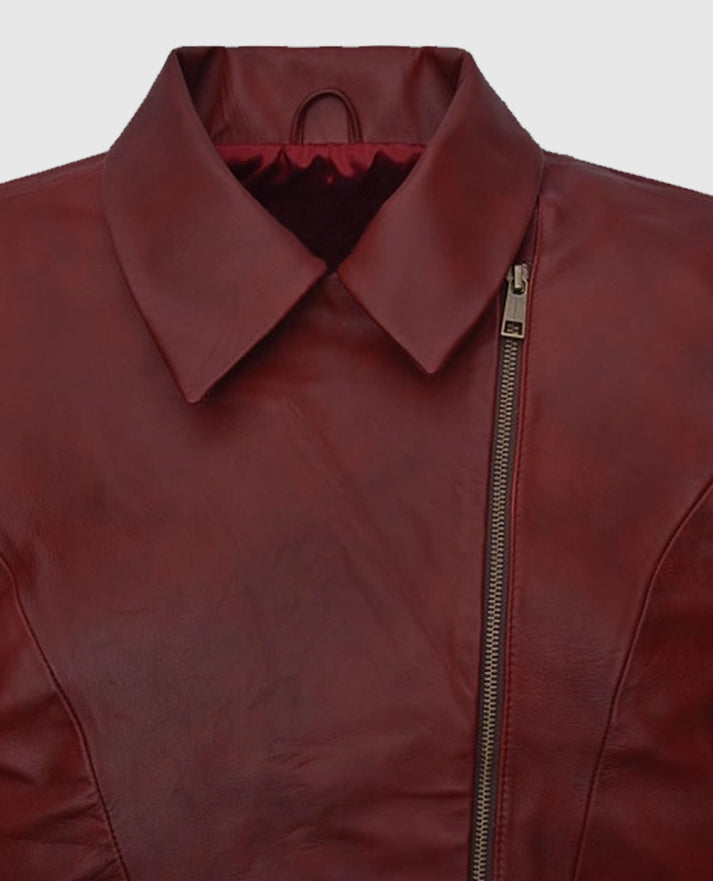 Katherine Heigl  Spanish Red Leather Jacket