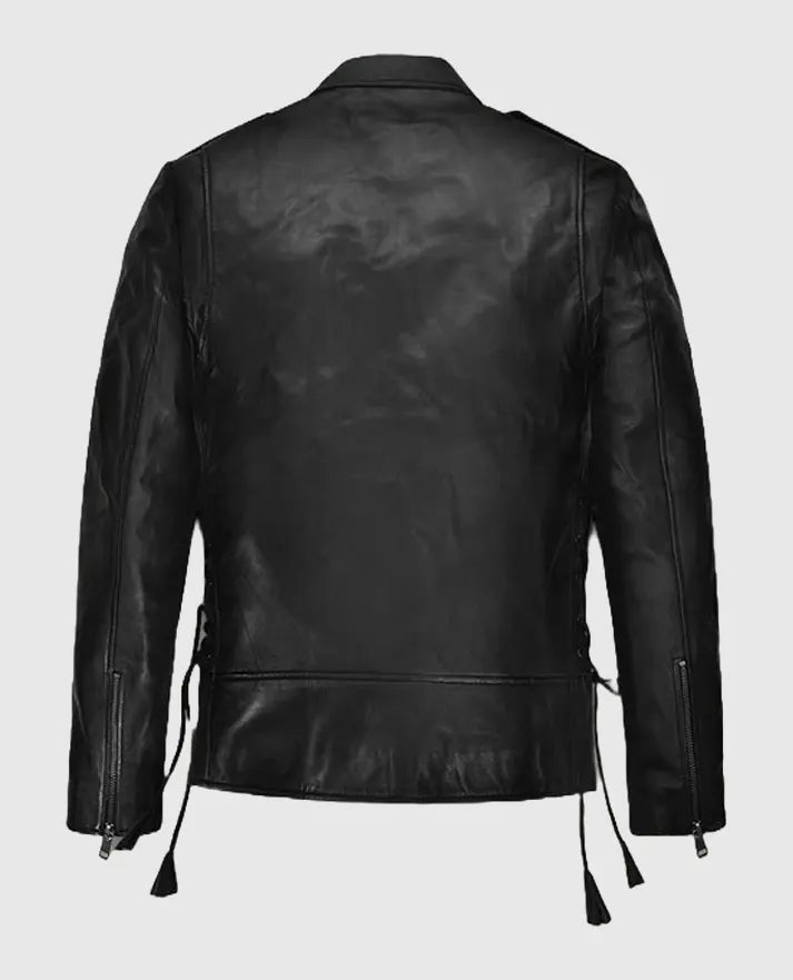 Triple H Black Leather Jacket