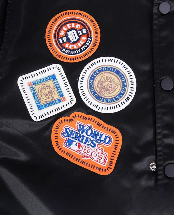 Detroit Tigers Diy Pick Stitch Classic Rib Satin Jacket