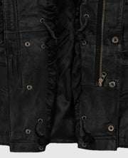 Men's Military M-65 Leather Jacket