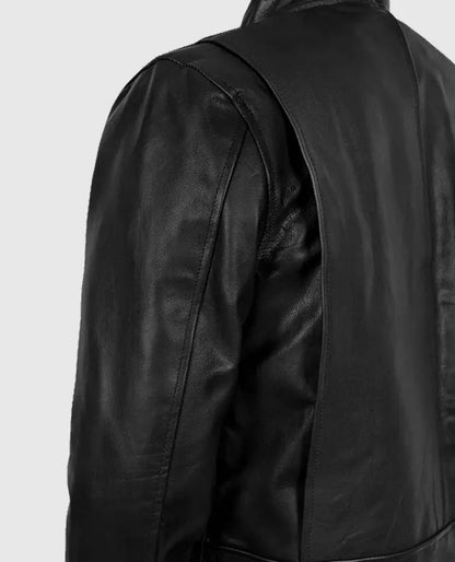 Men's Slim Fit Black Leather Jacket