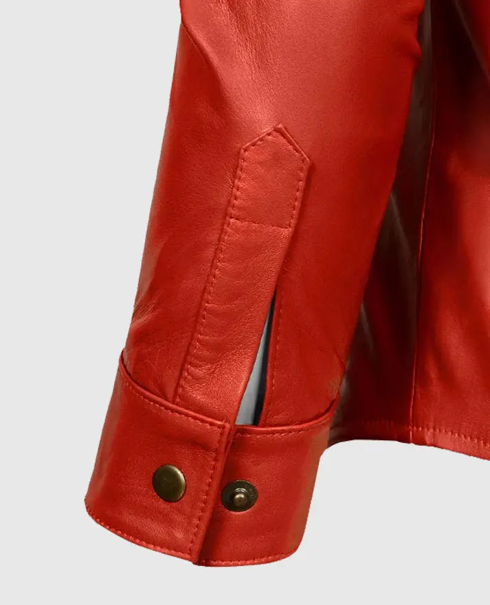 Men's Red Native Leather Jacket