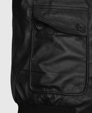 Ryan Reynolds Black Bomber Leather Jacket