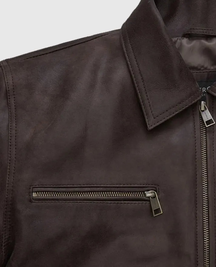 Sam Worthington Kidnapping Mr Heineken Leather Jacket