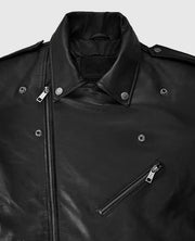 Triple H Black Leather Jacket
