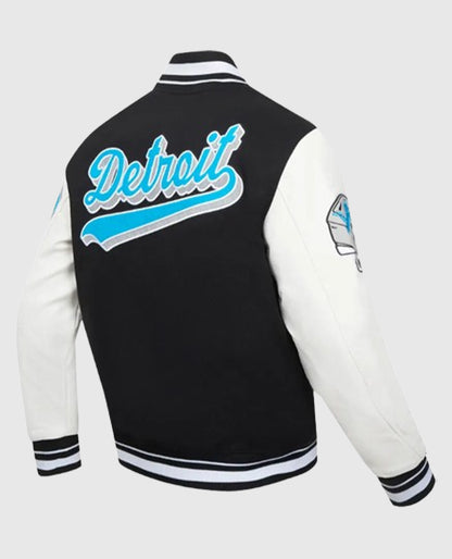 Script Tail Detroit Lions Classic Rib Varsity Jacket