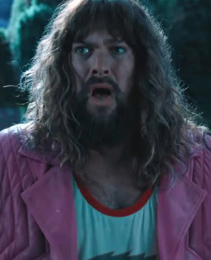 A Minecraft Movie Jason Momoa Pink Leather Jacket