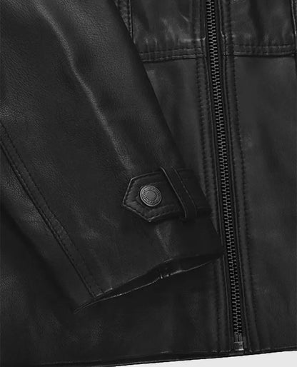 Paul Wesley Vampire Diaries Black Leather Jacket