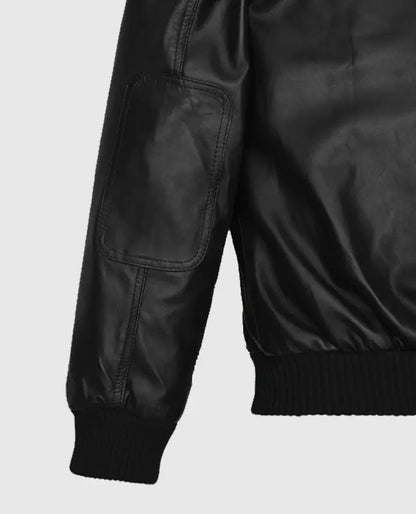 Ryan Reynolds Black Bomber Leather Jacket