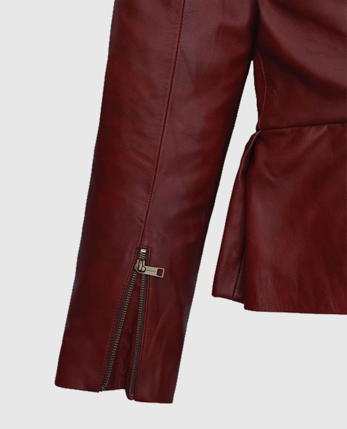 Katherine Heigl  Spanish Red Leather Jacket