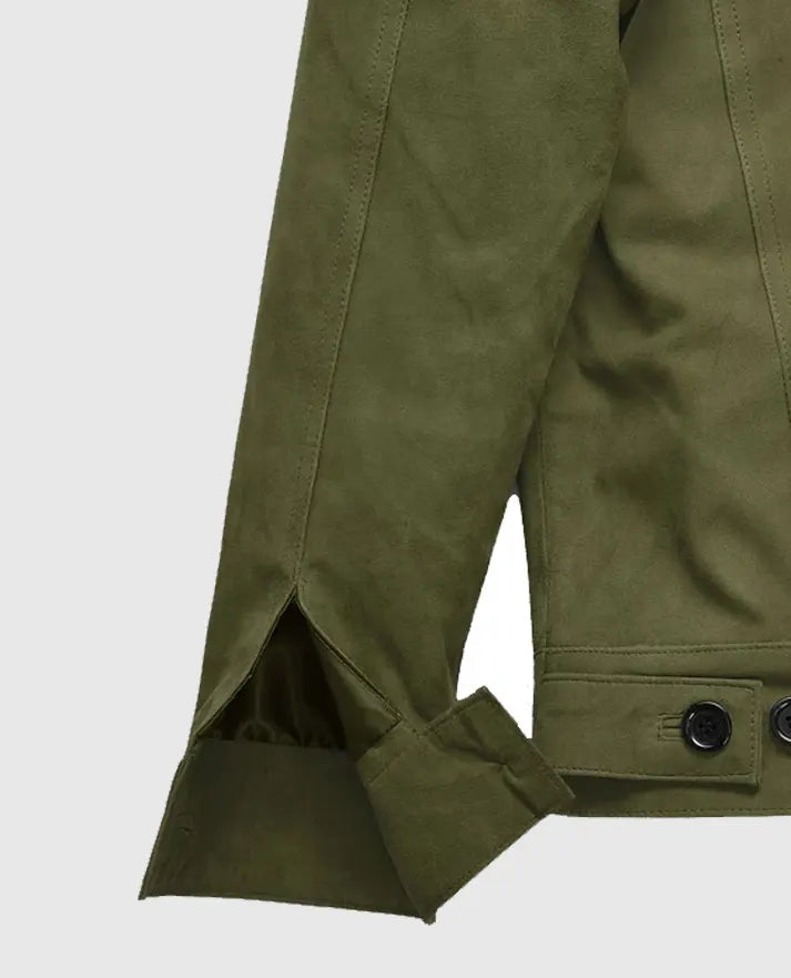 Ryan Reynolds Green Suede Jacket