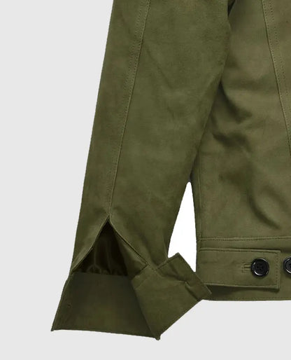Ryan Reynolds Green Suede Jacket